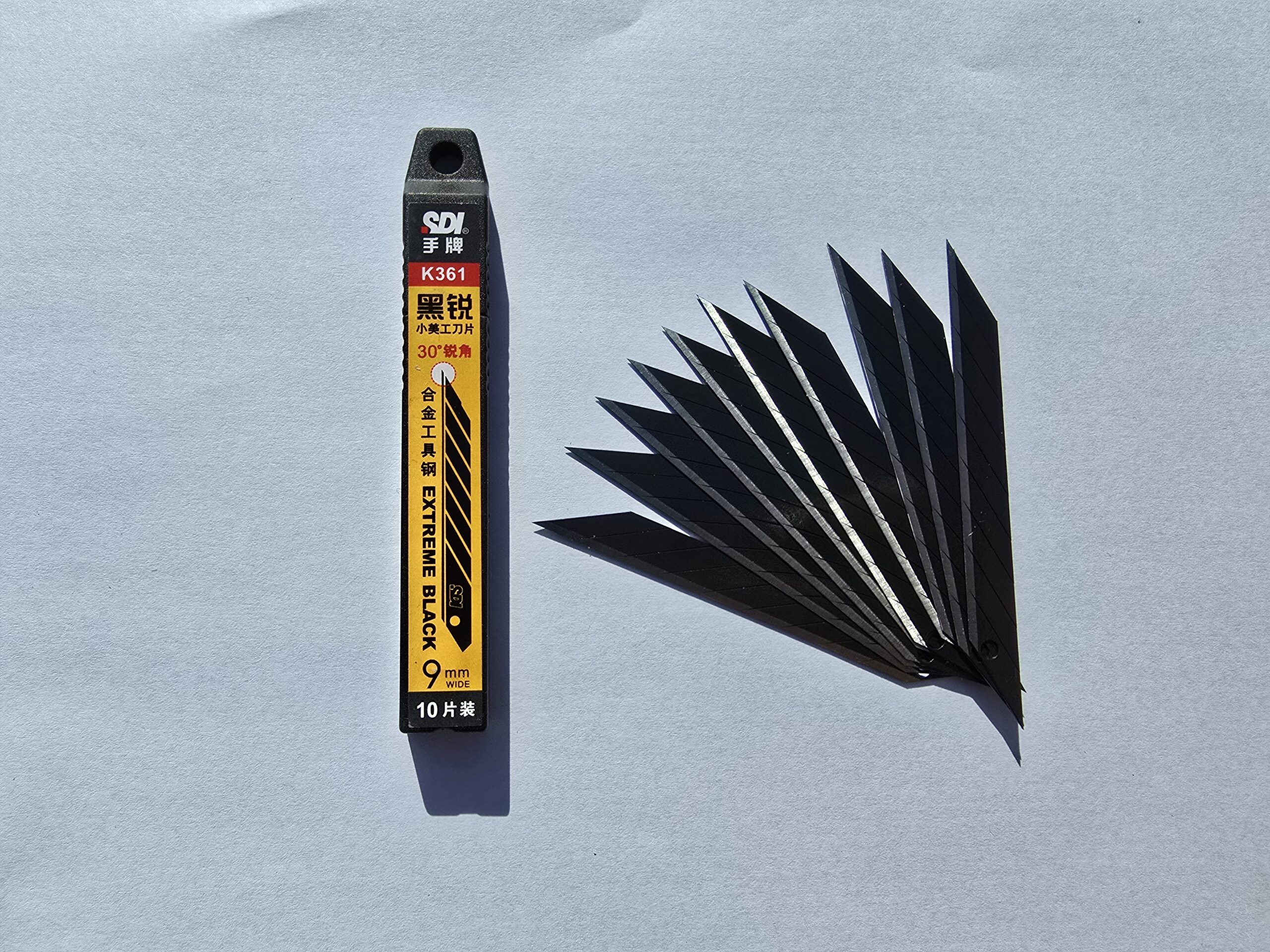 Ostrza do noża segmentowe łamane 9 mm 10szt. kąt 30°